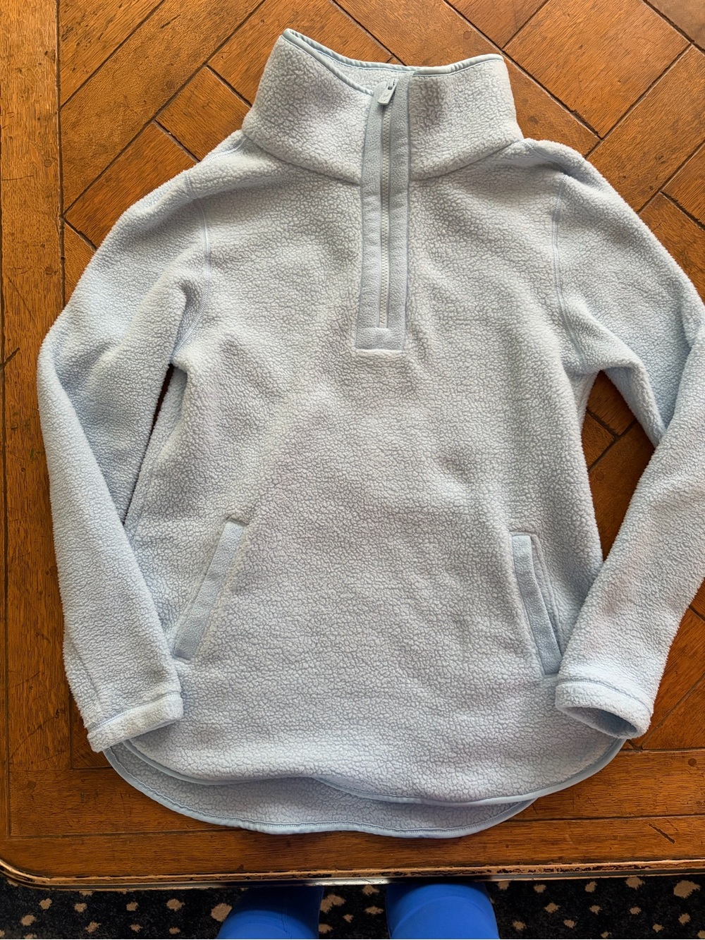 Dudley-Stephens lt Blue Sherpa Quarter-Zip Pullover